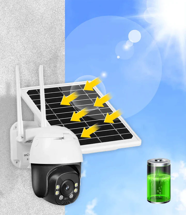 Cámara de Vigilancia Solar Inalámbrica Inteligente (+TARJETA DE MEMORIA 128GB Gratis)
